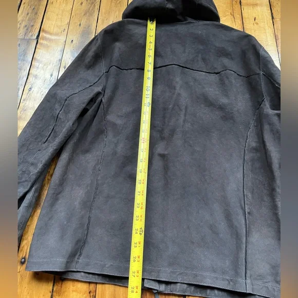 NWT Garrett Mens 54 (Fits US Large) Leather Jacket Hooded Full Zip Made in Italy - Picture 11 of 13